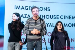 Lacteur-et-realisateur-Jean-Benoit-Ugeux-avec-Solan-Martinez-et-Elisea-Garrabos-les-deux-jeunes-actrices-de-son-film-LAGE-MUR